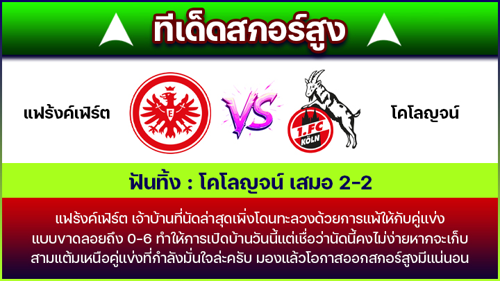 ทีเด็ดสกอร์สูง